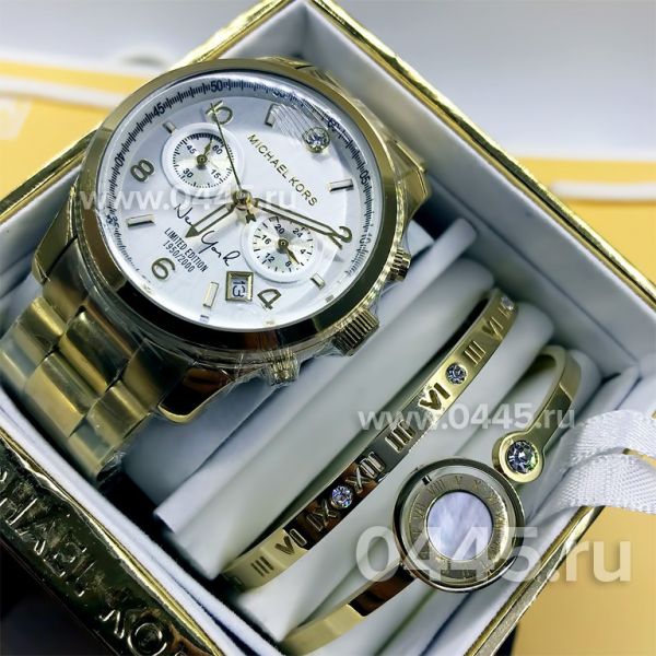 Часы Michael Kors - подарочный набор с браслетом (10235) Часы Michael Kors - подарочный набор с браслетом (10235)