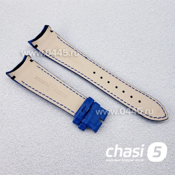 Кожаный Ремешок Ulysse Nardin синий (16816)