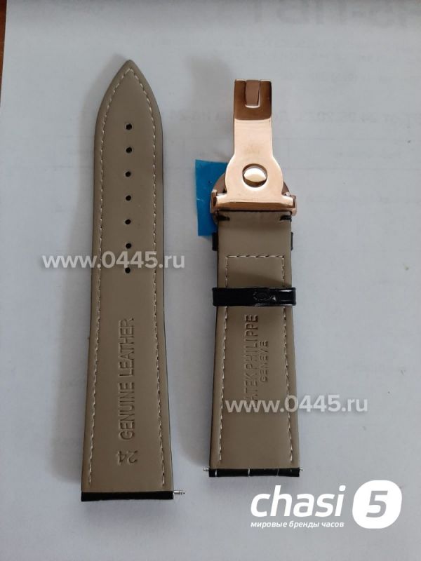 Часы Ремешок Для Часов Patek Philippe черный 24mm (20413) Часы Ремешок Для Часов Patek Philippe черный 24mm (20413)